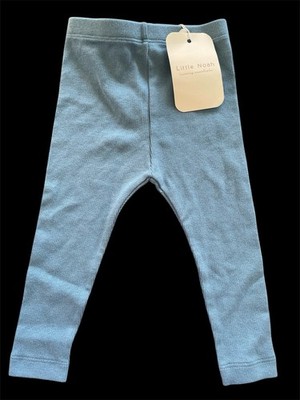 Little Noah NWT Blue Organic Cotton Ribbed Knit Leggings-3-6 Mos