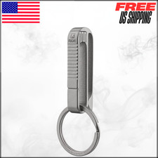 Titanium Belt Key Clip Quick Release Carabiner Keychain Detachable Ring Holder
