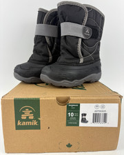 Kamik Kids Snowbug 5 Winter Snow Boot Waterproof-Black- Size 10- Toddlers