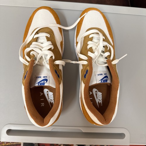 Scarpe sneakers Nike Air Max 1 Premium Retro Curry 2018 taglia 9 nuove rare - Foto 6 di 7
