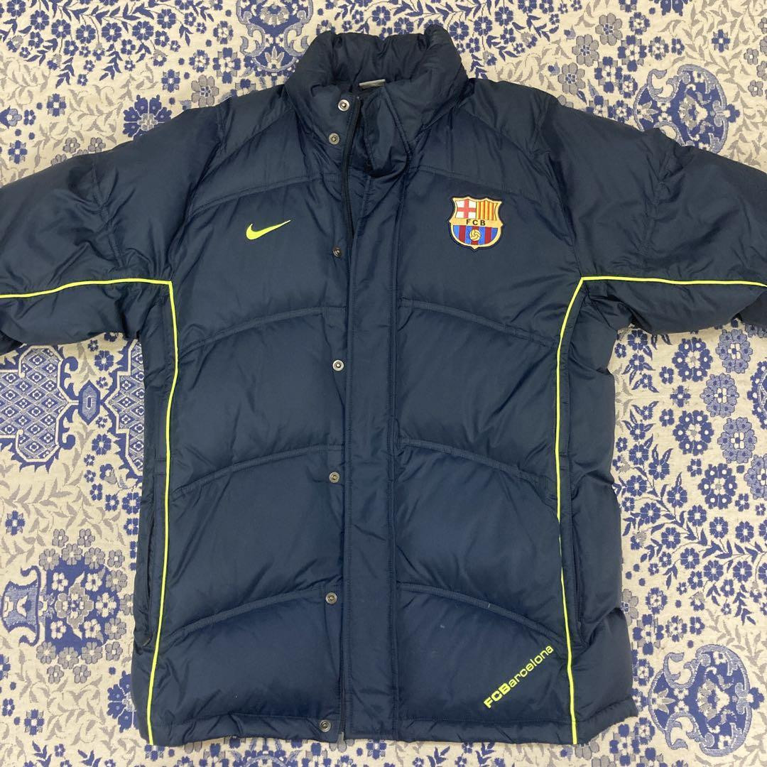 Nike Fc Barcelona Football Soccer Down Bench Jacket Size S