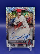 2025 Bowman Chrome Auto George Klassen Angels 1st Speckle Refractor /299
