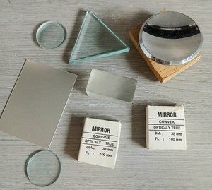 Vintage Science Optic Light 8 Piece Kit Mirror Lenses Prism Reflect