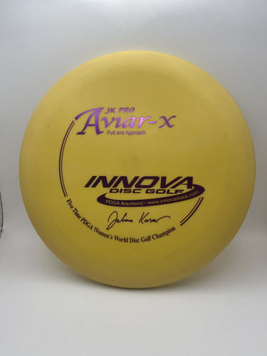 INNOVA DISC GOLF Yellow 5X JULIANA KORVER (JK) AVIAR~X, PFN GREAT FEEL! 167g - Picture 1 of 5