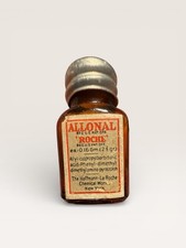 Vintage ALLONAL bottle By Roche - Vintage Medicine Aprobarbital