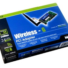 Linksys WMP54G 802.11g 2.4 GHz 54Mbps Wireless Network PCI ADAPTER Card WiFi