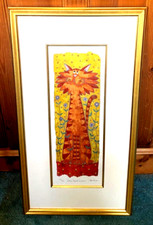 Helen Rhodes Drop Dead Gorgeous Ltd Ed Cat Giclee Print Signed Mounted Framed