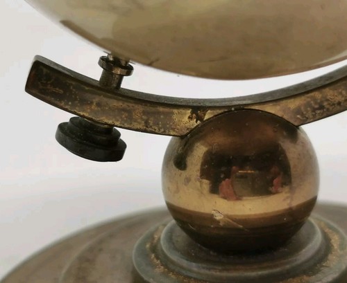 Vtg 1950s Peweta West German Globe World Shape Picture Frame Desktop Alarm Clock - 第 19/20 張圖片
