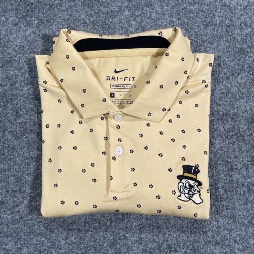 Nike Vapor Golf Wake Forest Demon Deacon Polo Mens S AOP Performance Dri Fit