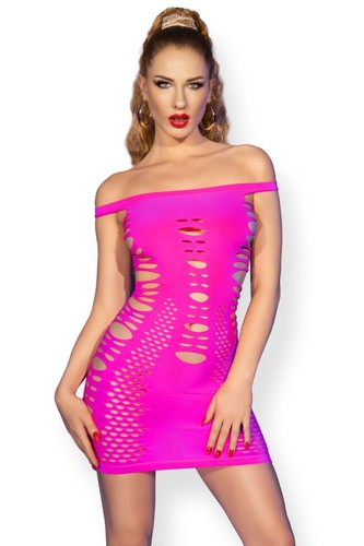 SeXy Nahtloses Minikleid Neonpink Pink Kleid Cut Outs Stretch Material GoGo - Bild 45 von 46