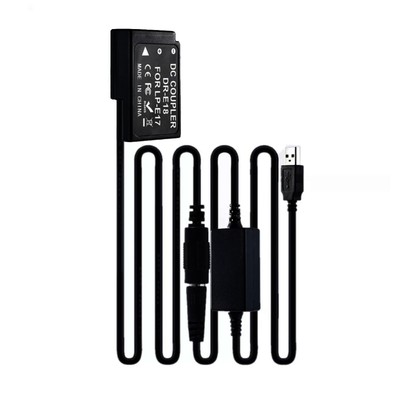 DR-E18 DC Koppler LP-E17 Dummy Akku + USB Stromkabel für Canon EOS RP 77D 850D
