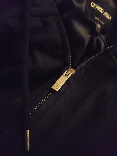 2100$ Giorgio Armani mens Outerwear bomber/ jacket With Hood Sz:US M/50 EU - Picture 13 of 16