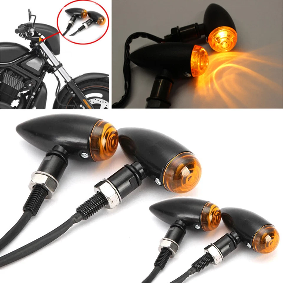 4x For Harley Davidson Sportster 1200 883 Motorcycle Turn Signals Light Blinkers - Image 2 of 4