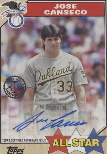 2017 Topps - Jose Canseco #1987A-JCA