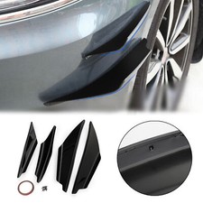 4pcs Universal Gloss Black Car Front Bumper Fins Body Splitter Spoiler Canard ZU