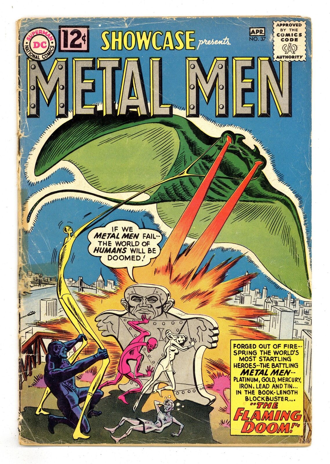 Showcase #37 GD/VG 3.0 1962 1st app. Metal Men