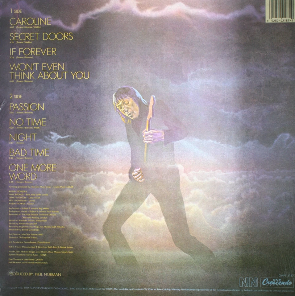 ROBIN TROWER Passion - BRAND NEW SEALED 1987 Vinyl LP Record Hard Pop Rock 2187 - Image 2 of 2