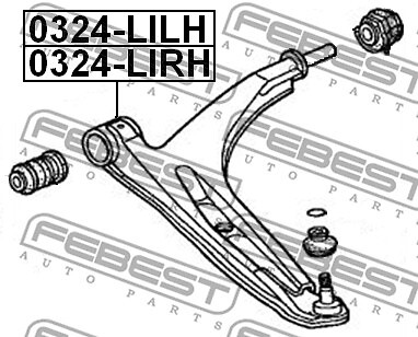 0324-LIRH FEBEST Track Control Arm for HONDA