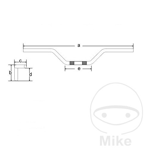 Manubrio BMX Vintage ENIX Pro+ Stile Libero Cromato - 22.2mm 8.5"x28" | Cruiser Bar