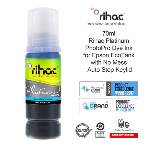 Epson 522 T522 EcoTank Alternative Rihac Refill Ink for ET-2810 2811 2820 4800 - Picture 6 of 8