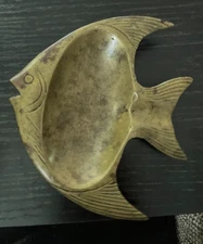 MCM Brass Fish Trinket Dish or Ashtray  Measuring 4.25" x 4 