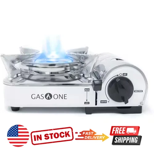 Mini Butane Camping Stove Portable Gas Burner for Outdoor Cooking Hiking