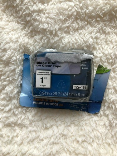 Brother P-Touch 1/2 Zoll Kabel-Drahtetiketten, 1 Zoll schwarz auf weiß, 1 Zoll schwarz  - Bild 2 von 3
