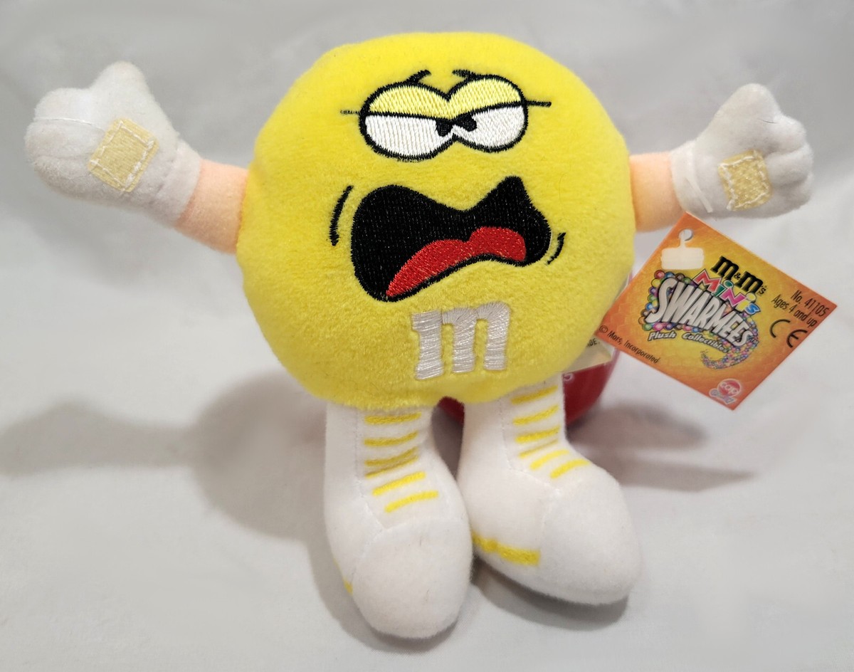 M&Ms Yellin Yellow Swarmees Plush Stuffed Toy 1998 4 1/2 Inches