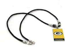 Green Bay Packers Dog Tag Gridiron Diamond Plate Cord Necklace