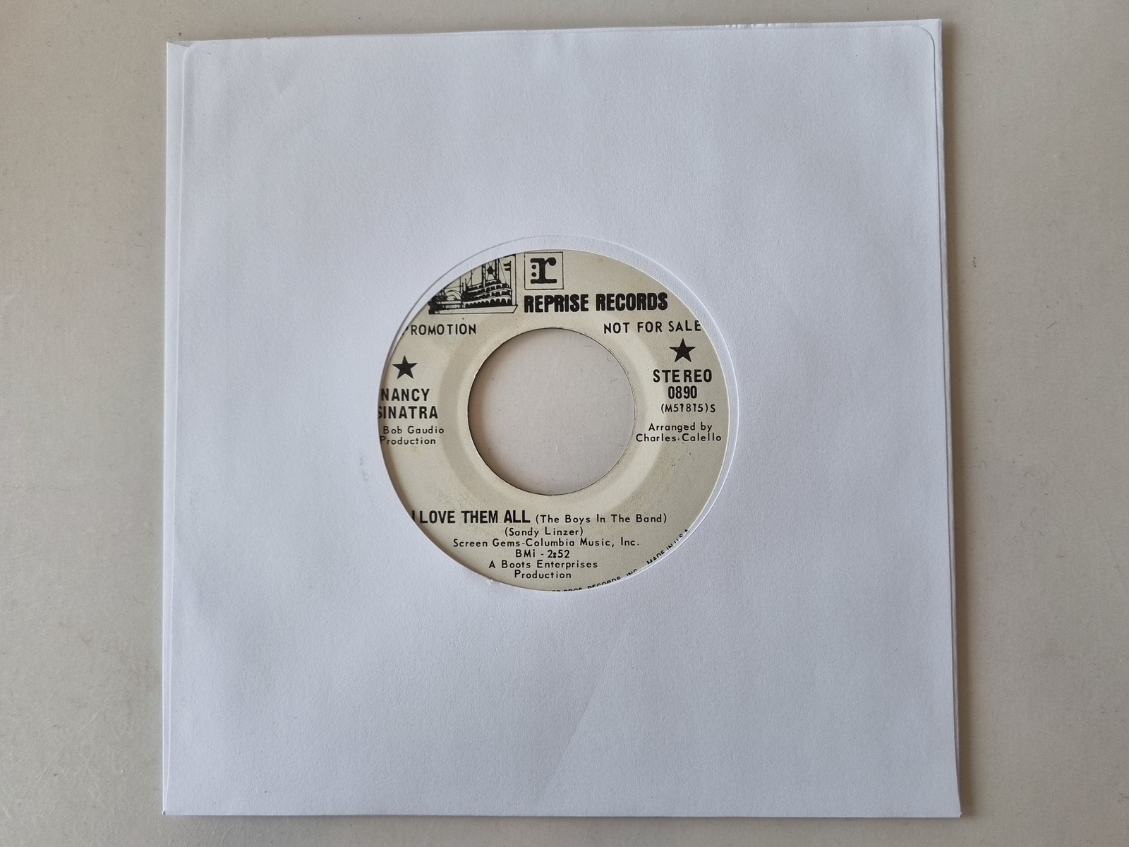 Nancy Sinatra - I love them all (The boys in the band) 7'' Vinyl US PROMO