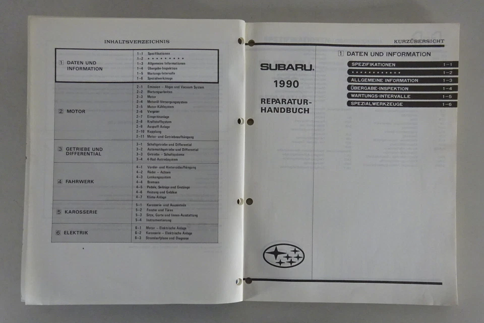 Manual de Taller Subaru Leona L 1800 Incl. Coupé 4 Volúmenes Stand 10/1989 - Imagen 2 de 4