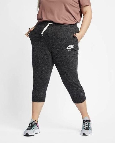 Nike Donna Pantaloni Taglie Forti Palestra Vintage Pantaloni Capri Corsa  Yoga | eBay