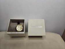 Michael Kors Slim Runway Logo Watch With Leather Strap