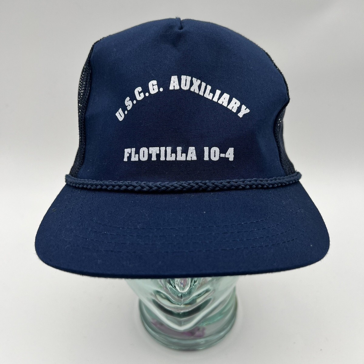 90s】U.S COAST GUARD cap Current Coast Guard Uniform Hat Auxiliary