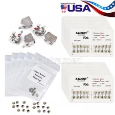 AZDENT Dental Orthodontics Brackets Braces Mini Roth /Lingual Buttons Bondable
