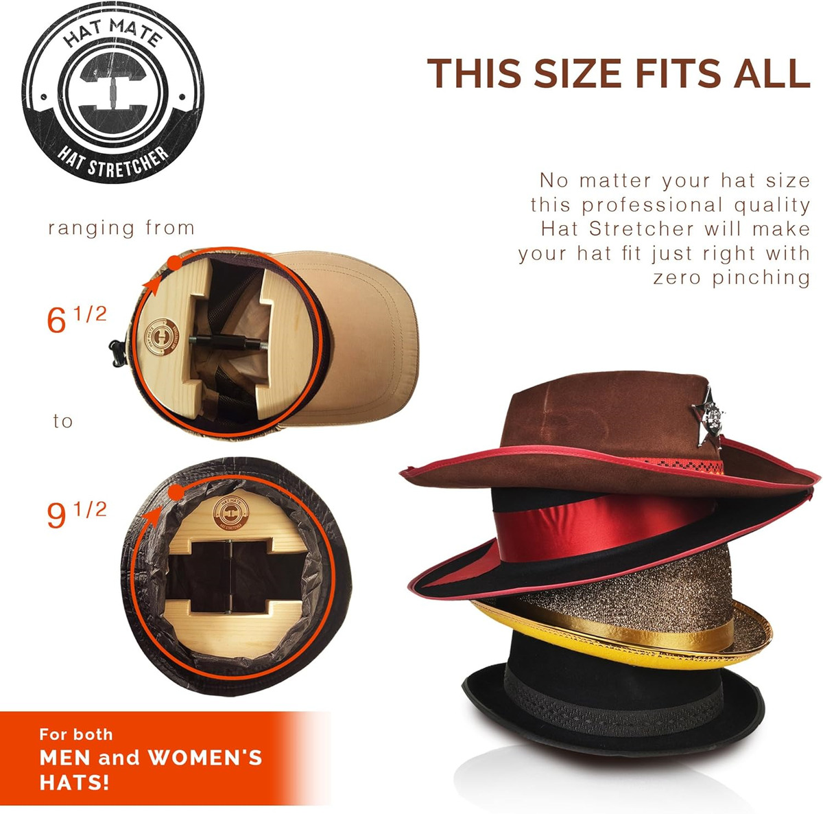  HAT MATE Premium Hat Stretcher with Bonus Hat Brush