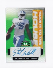 2021 Leaf Valiant Take it to the House Green Javonte Williams /99 UNC Broncos