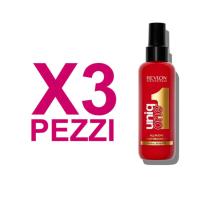 UNIQ ONE Set All In One Haar Treatment 10 In 1 Klassischer Duft 3 Stück x 150ml