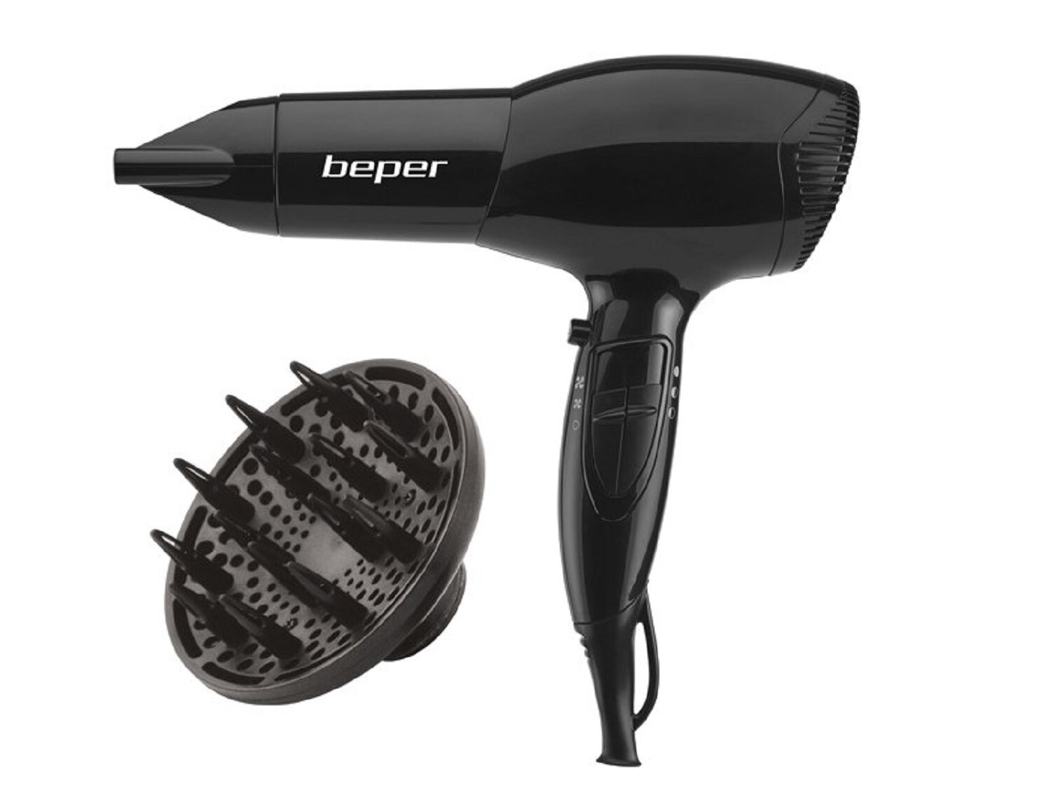 Beper Phon Asciugacapelli 2000 Watt 2 Velocità Nero 40.979