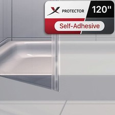 Frameless Shower Door Side Seal - 120" Shower Door Seal for All Door Thicknes...