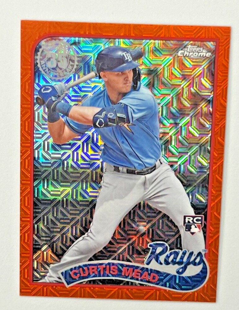 2024 Topps Series 1 CURTIS MEAD RC Silver Pack Orange Mojo Refractor 24/25 Rays