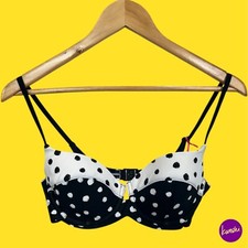 V BY VERY Women's Shapewear Underwired Bikini Top, Spot Print, UK 38B | EU 85B