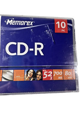 Memorex CD-R 10 pack NEW SEALED Recordable 52x 700MB 80 Min