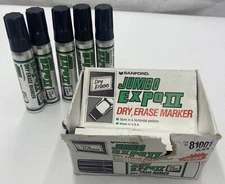 Vintage Sanford Jumbo Expo II Dry Erase Marker Lot Of 5 Brand NEW