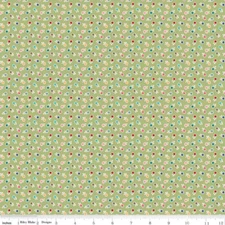 1/4 Yard 9x42 Riley Blake "Bee Dots"  Lori Holt Kathy Lettuce Green Quilt Cotton