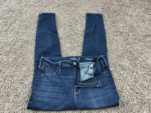 Leggings Hollister Jeans Curvy tiro alto para mujer talla 9S azul denim elástico - Imagen 4 de 14