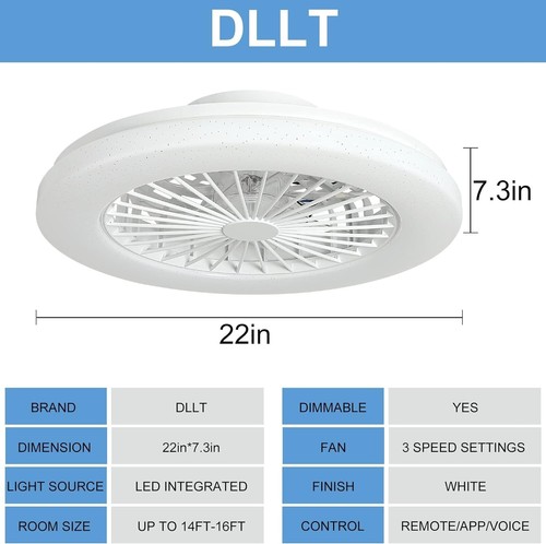 Smart Bladeless Ceiling Fans with RGB Lights,Winter recyclable air - Picture 2 of 8