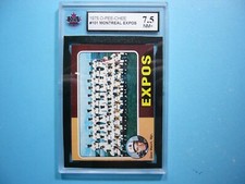 1975 O-PEE-CHEE MLB BASEBALL CARD #101 MONTREAL EXPOS CHECKLIST KSA 7.5 NM+ OPC