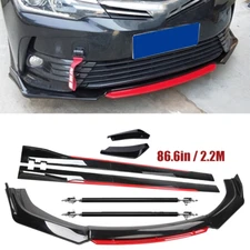For Toyota Corolla Camry Front Bumper Lip Spoiler Splitter Side Skirt Glossy