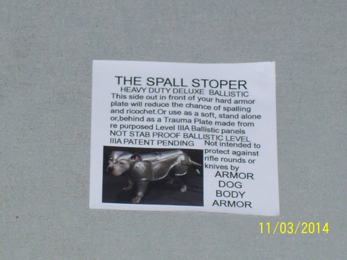 BULLETPROOF Block Spall 1Trauma Plate Level IIIA 8"X10" Body Armor Vest armor - Picture 12 of 12